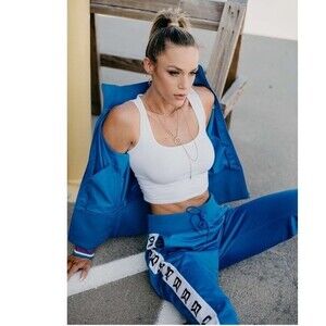 Better Bodies Trinity Track Jacket Strong Blue M NWOT